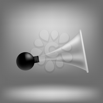 Horn Icon Isolated on Grey Soft Light Background