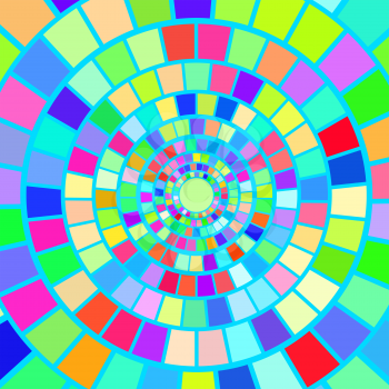 Colorful Mosaic Background. Hypnotic Colorful Mosaic Pattern