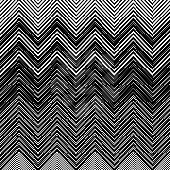 Geometric Vibrating Wave Pattern. Stylish Decorative Background with  Zigzags