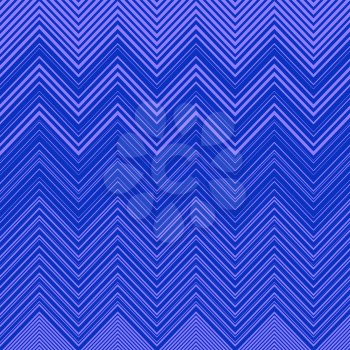 Geometric Vibrating Blue Wave Pattern. Stylish Decorative Background with  Zigzags