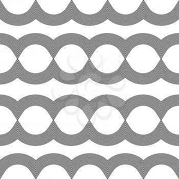 Abstract Wave Texture on White Background. Guilloche Pattern