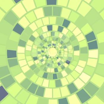 Abstract Green Mosaic Background. Circle Green Mosaic Pattern