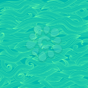Abstract Green Wave Background. Abstract Wave Pattern.