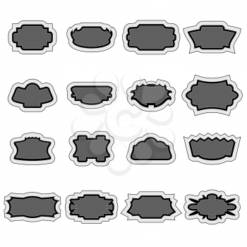 Set of Stickers Isolated on White Background