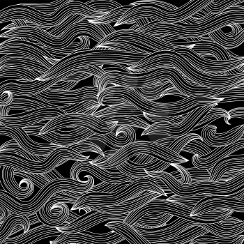 Abstract Black Wave Background. Abstract Wave Pattern.