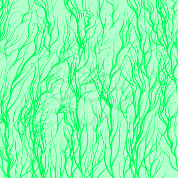 Green Trees on Green Background. Green Natural Pattern