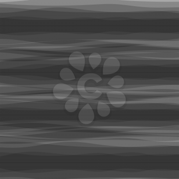 Abstract Grey Horizontal Wave Background. Dark Grey Pattern