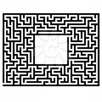 Labyrinth Isolated on White Background. Kids Maze