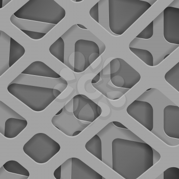Crossed Lines Abstract Grey  Cover Background. Grey Pattern