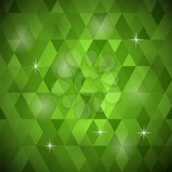 Abstract Green Background. Green Geometric Retro Mosaic Pattern