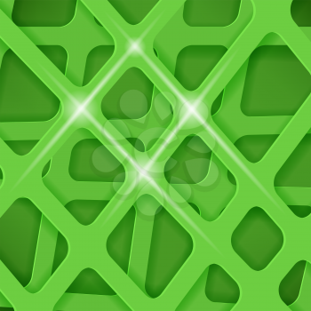 Crossed Lines Abstract Green  Cover Background. Green Pattern