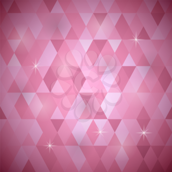 Abstract Pink Background. Pink Geometric Retro Mosaic Pattern
