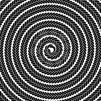 Abstract Dark Spiral Pattern. Abstract Black Spiral Background
