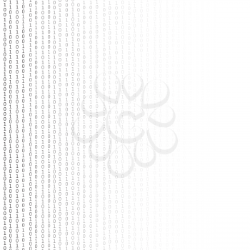Binary Code Background. Concept Binary Code Numbers. Algorithm Binary, Data Code, Decryption and Encoding.