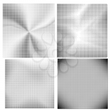 Halftone Patterns. Set of Halftone Dots. Dots on White Background. Halftone Texture. Halftone Dots. Halftone Effect.