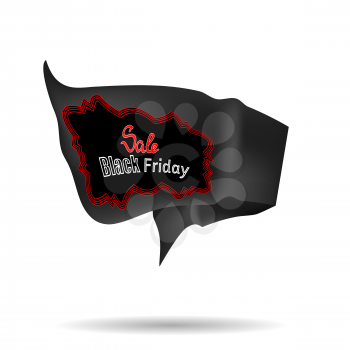 Black Friday Sale Banner Isolated on White Background