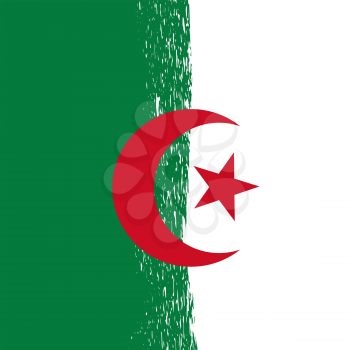 Flag of Algeria. Flag Pattern. Grunge Algeria Flag