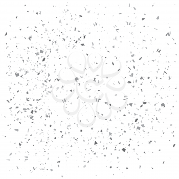 Gray Particles Background. Gray Confetti Isolated on White Background