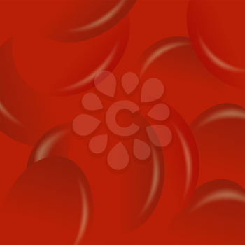 Red Candy Background. Set of Red Jelly Beans.
