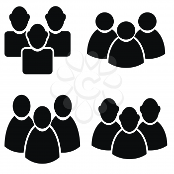 People Talking Icon Set Isolated on White Background. Symbol of Persons.
