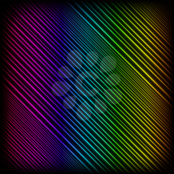 Bright Neon Lines Background. Abstract Colorful Neon Pattern. Colorful Neon Pattern. Striped Neon Diagonal Background.