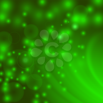 Abstract Light Green Wave Background. Blurred Green Pattern.