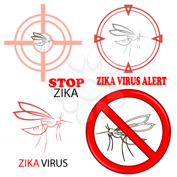 Zika Virus Sign Isolated on White Background