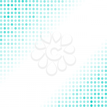 Dotted Azure Background. Halftone Pattern. Comic Book Background