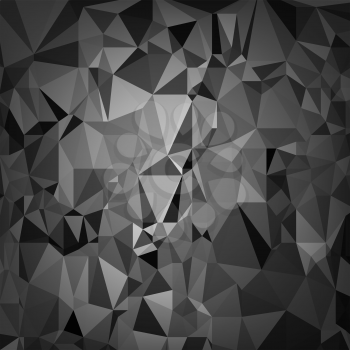 Abstract Digital Polygonal Grey Background. Abstract Triangular Pattern