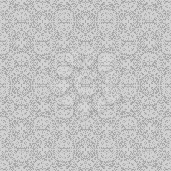 Seamless Texture on Grey. Element for Design. Ornamental Backdrop. Pattern Fill. Ornate Floral Decor for Wallpaper. Traditional Decor on Background