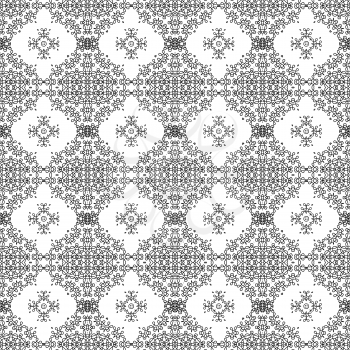 Seamless Texture on White. Element for Design. Ornamental Backdrop. Pattern Fill. Ornate Floral Decor for Wallpaper. Traditional Decor on White Background