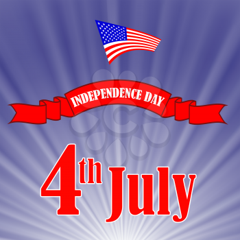 Independence Day of America. American Flag Starry Background.