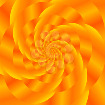 Fractal Design. Abstract  Sphere. Gold Spiral Background. Fractal Pattern