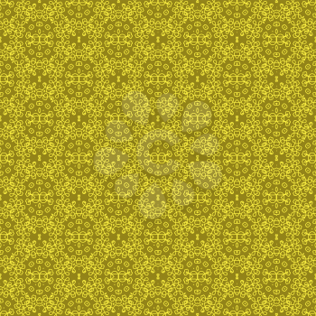 Seamless Texture on Brown. Element for Design. Ornamental Backdrop. Pattern Fill. Ornate Floral Decor for Wallpaper. Traditional Decor on Background