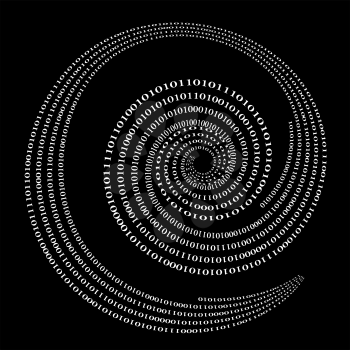 Binary Code Background. Numbers Concept. Algorithm, Data Code, Decryption and Encoding