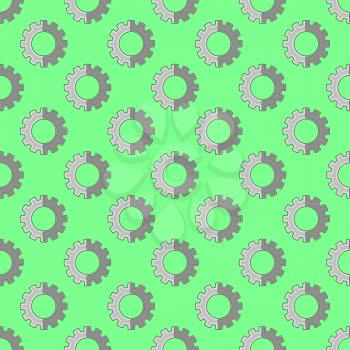 Seamless Gear Pattern. Industrial Background. Mechanical Tool