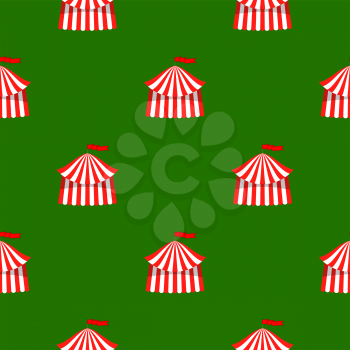 Circus Icon Seamless Pattern on Green Background