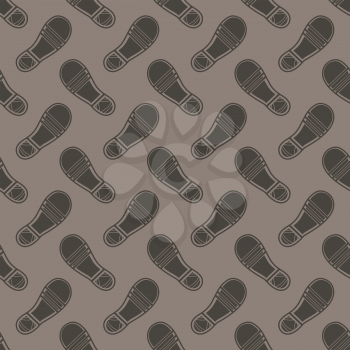 Clean Shoe Imprints Seamless Pattern Isolated on Grey Background