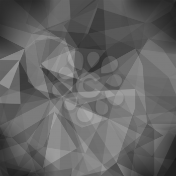 Gray Light Polygonal Mosaic Background.  Business Design Templates. Triangular Geometric Pattern