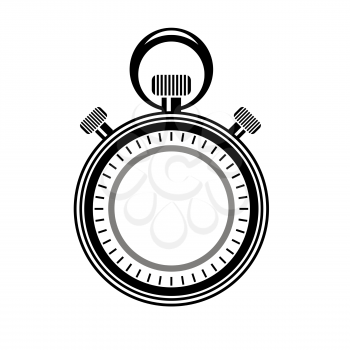 Second Timer Icon Isolated on White Background. Watch Logo