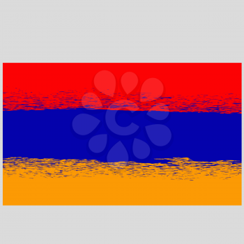 Grunge Flag of Armenia. Armenian Symbol of Independence.