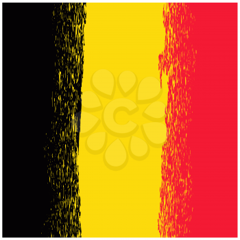 National Grunge Flag of Belgium Isolated. Symbol of Belgian Independence