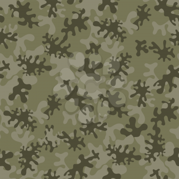 Camouflage Seamless Green Background. Military Woodland Style