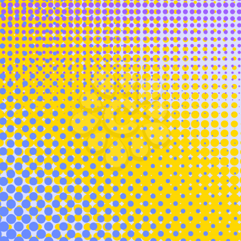 Set of Halftone Dots. Comic Book Texture. Colorful Background