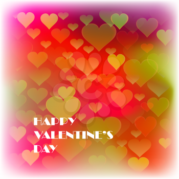 Be My Valentine Romantic Banner on Colorful Heart Background.