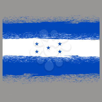 Flag of Honduras. Symbol has a Detailed Grunge Texture.
