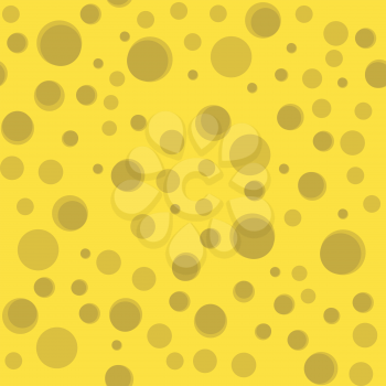 Tasty Cheese Seamless Pattern. Yellow Food Backround. Made from Cows Milk. Natural Product.