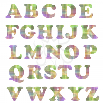 Colorful Alphabet Isolated. Set of Colored Letters on White