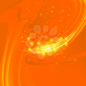 Abstract Light Orange Wave Background. Blurred Pattern.