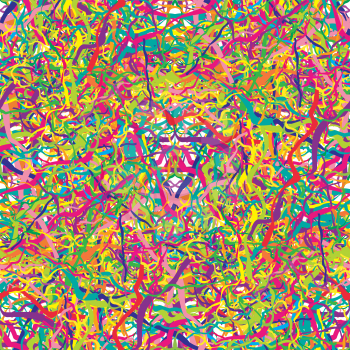 Colored Line Seamless Pattern. Abstract Colorful Background